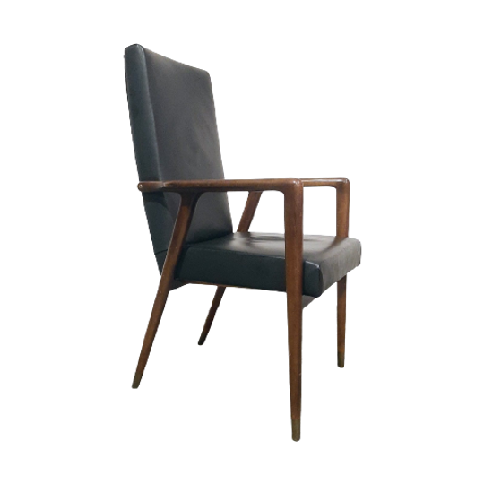 Mid-century Fauteuil With High Backrest By German Designer Josef Hillerbrand 1