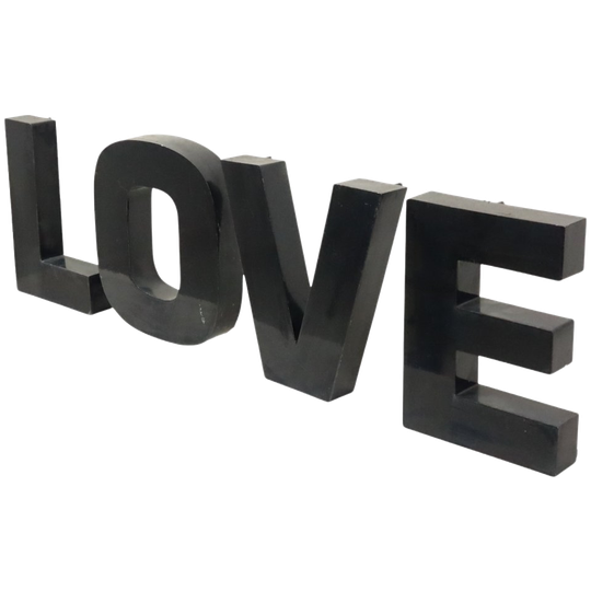 Grote Metalen Letters Love Zwart Gelakt Reclame Mancave 1