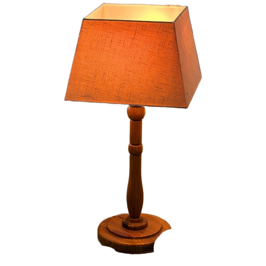 Vintage Rare Ikea Pine Wood Table Lamp 1