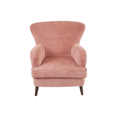 Vintage Roze Fauteuil Schuine Pootjes Roze Fijne Rib Stof | Fauteuil ...