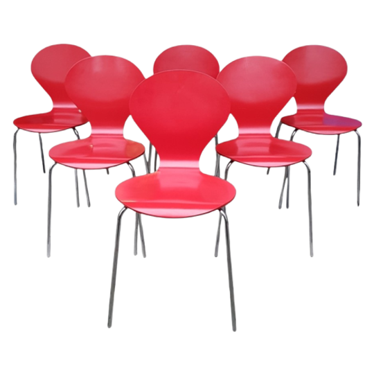 6 X Danerka Rondo Design Stoel, Erik Jorgensen (1985), Denemarken 1