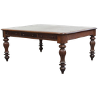 Grote, Unieke En Antieke Victoriaanse Engelse Eikenhouten Schrijftafel / Partner Desk thumbnail 1