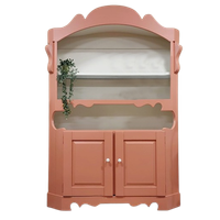Vintage Sierlijke Buffetkastservieskast Eikenhout Terracotta