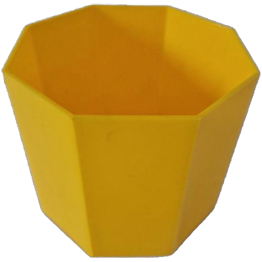 Jaren 70 Kunststof Vintage Bloempot Retro Pot Gele Bloempot 1