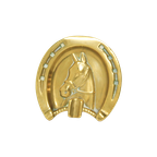 Gouden Bronzen Asbak Paard thumbnail 1