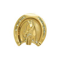 Gouden Bronzen Asbak Paard