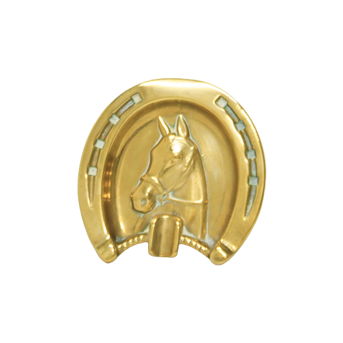 Gouden Bronzen Asbak Paard