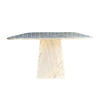 Vintage Carrara Marmeren Eettafel, Italië 1980