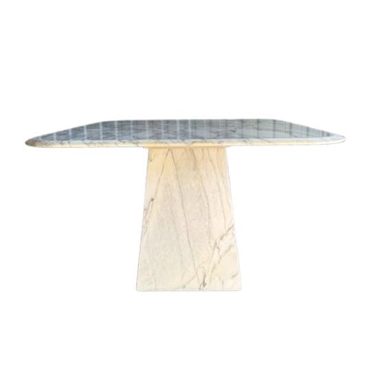 Vintage Carrara Marmeren Eettafel, Italië 1980 1