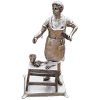Gedetailleerd Tinnen Beeld/sculptuur Ambachtelijke Slager🥩 thumbnail 1