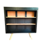 Zwarte Servieskast, Boekenkast, Displaykast thumbnail 1