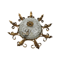 Banci Firenze - Hollywood Regency Stijl - Kristal - Verguld - Italie - 60S
