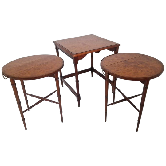 Mahonie Houten Klassieke Nest Tafeltjes. 1