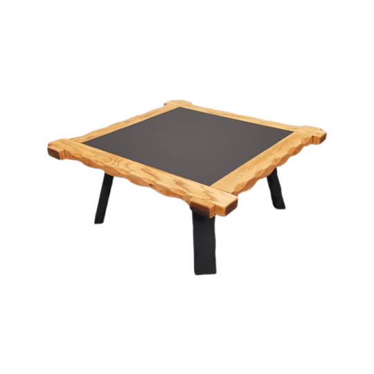 Vierkante Salontafel Met Gesneden Poten 1