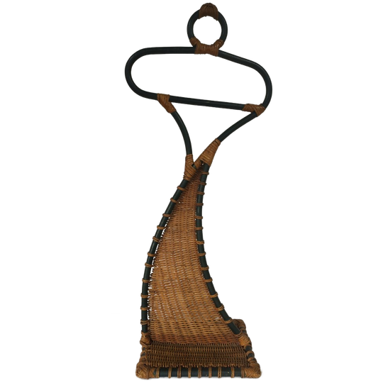 Zeldzame Vintage Rotan Rattan Dressgirl/kunstobject 1