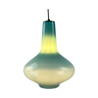 Light Blue Glass Pendant Light By Massimo Vignelli For <<<brand>>>, 1950