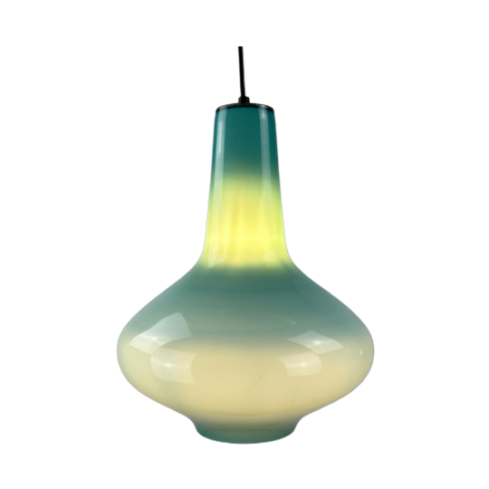 Light Blue Glass Pendant Light By Massimo Vignelli For Venini 1950 1