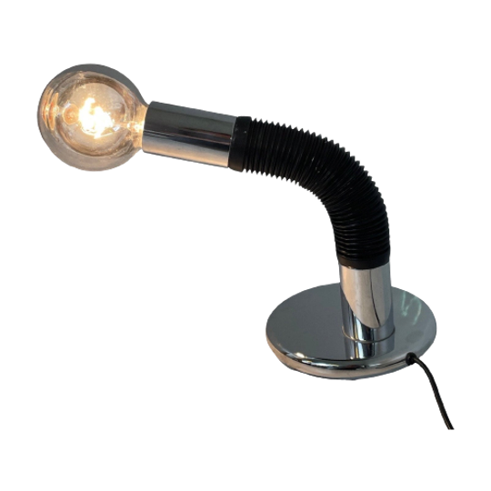 Bellini For Targetti Sankey - Pop Art / Space Age Design - Chrome Table Lamp With Goodeneck 1