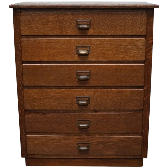 Dutch Oak Apothecary Cabinet Or Bank Of Drawers, 1930s 1