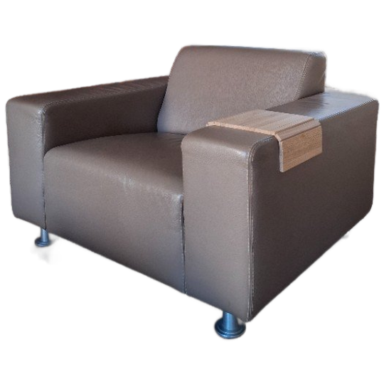 Loveseat, Leer, In Zeer Goede Staat 1