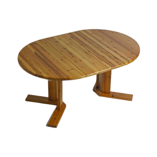 Vintage Deense Rainer Daumiller Uittrekbare Eettafel In Dennenhout, Denemarken 1960 1