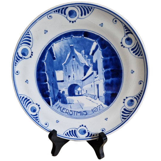 Delfts Blauw Kerstmis 1971 Bord 1