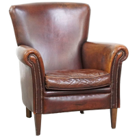 Fijne Schapenleren Fauteuil/ Armchair Met Mooie Kleuren En Een Goed Zitcomfort