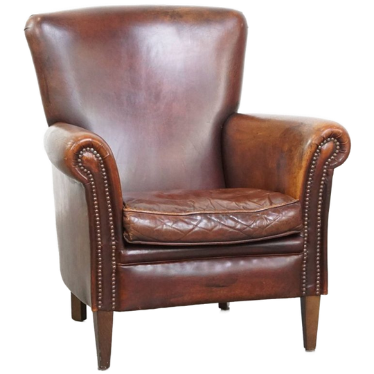 Fijne Schapenleren Fauteuil/ Armchair Met Mooie Kleuren En Een Goed Zitcomfort 1