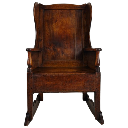 Antieke Lamsstoel / Schommelstoel – Ca. 1800, Eiken 1