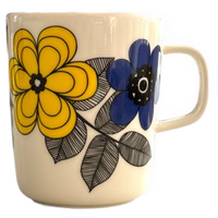Marimekko Blue/Yellow Oiva Kestit
