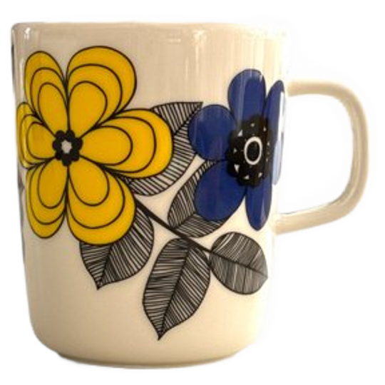 Marimekko Blue/Yellow Oiva Kestit 1