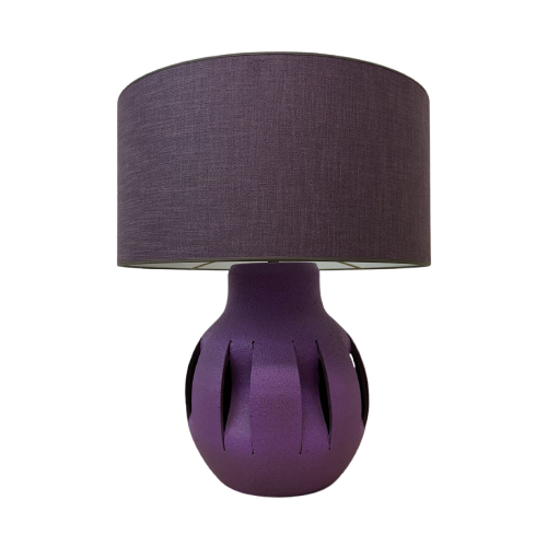 Purple Ceramic Table Lamp , 1970S