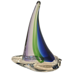 Murano Glass / Sailing Boat / 1980s thumbnail 1