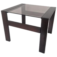 Vintage Rookglas Design Jaren 70 Side Table.