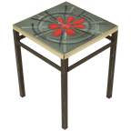 Vintage Vierkante Keramische Plantentafel Tegeltafel Sixties thumbnail 1