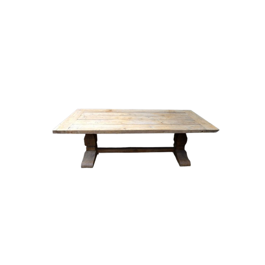 Prachtige Grote Teak Houten Klooster Tafel 240 Bij 100 Cm 1