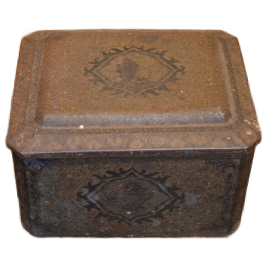 Oud Theeblik Met Draak – Waarschijnlijk Jaren 30 – Blikje Voor Losse Thee 1