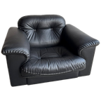 De Sede Ds-101 Black Leather Lounge Chair thumbnail 1