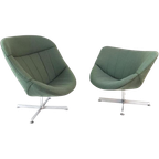 2 Rudolf Wolf Swivel Chair Modello Groen Ploegwool Fauteuils thumbnail 1