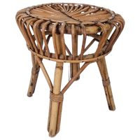 Vintage Franco Albini Rotan Bamboe Krukje Design