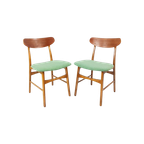 2 Deense Eetkamer Stoelen Nieuw Gestoffeerd Ploegwool thumbnail 1