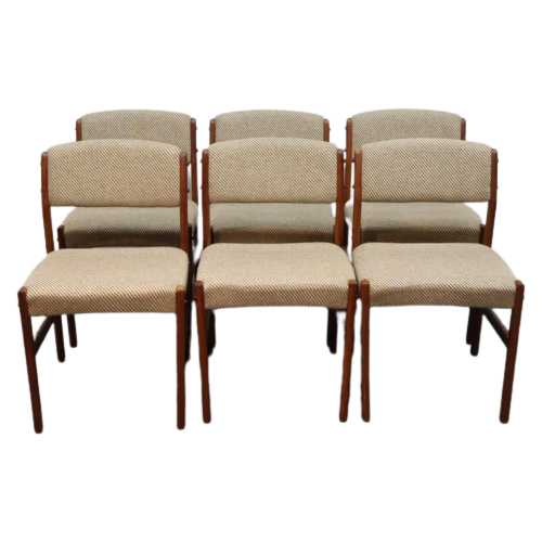 Set Van 6 Vintage Stoelen Denemarken