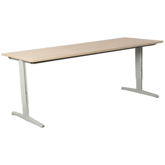Aspa Bureau, Bladkleur Naar Keuze, 200 X 80 Cm, Hoogte Instelbaar Onderstel 1