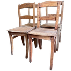 4x Bistrostoelen Stoelen Keukenstoelen Frans Landelijk thumbnail 1