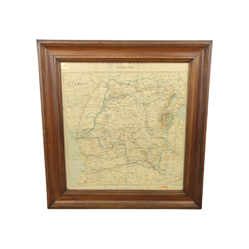 Landkaart Belgisch Congo 1928