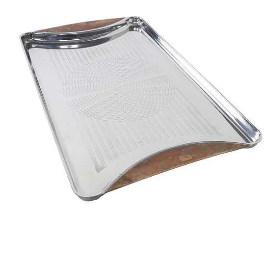 Stainless Steel Tray, German Design, 1970s, Manufactured By Gottinghen 1