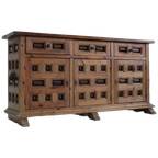 Vintage Spaans Houten Brutalist Dressoir 1960s thumbnail 1
