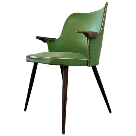 Vintage Groene Rockabilly Stoel 1