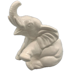 Bloempot Vintage Olifant Wit Porselein thumbnail 1