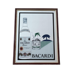 Vintage Bacardi Bar Spiegel 80'S / 90'S thumbnail 1